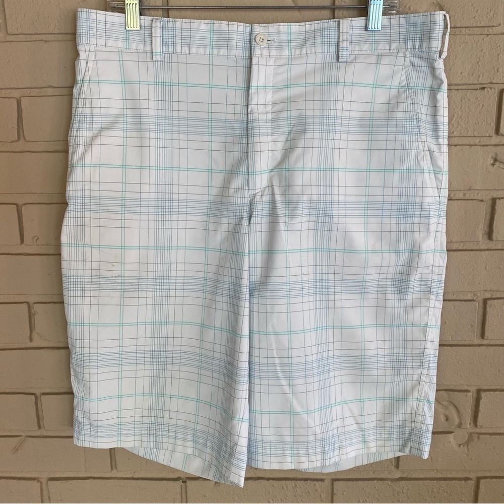 NIKE GOLF DRI-FIT TECH PERFORMANCE SHORT 12" Ins Plaid sz 34 Shorts